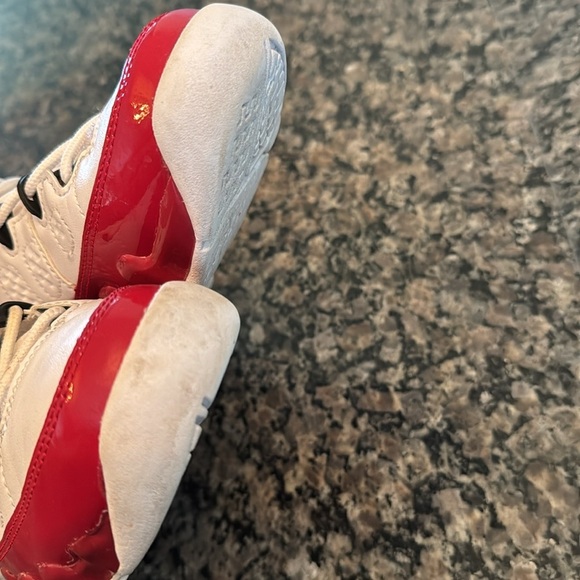 Jordan retro 9 Kids' Red and White Sneakers 5.5Y - Picture 9 of 11